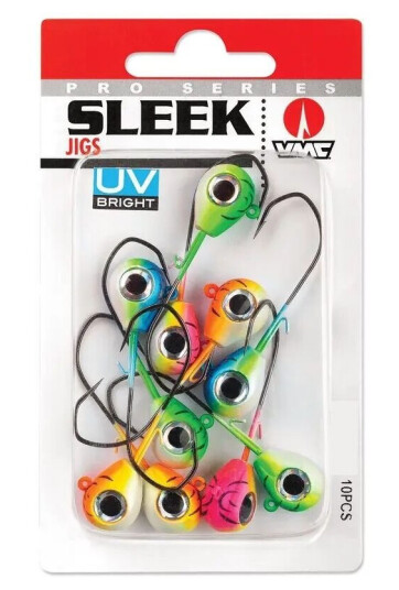 VMC Sleek Jig kroksett UV, 14 gram #2/0 - 10 pk