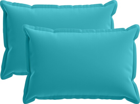 vidaXL Putetrekk 2 stk. HOUTEN Turkis 50 x 80 cm Polyester