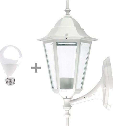 Vegglampe Airam Kartano Up E27 Hvit+ 7W Led pære