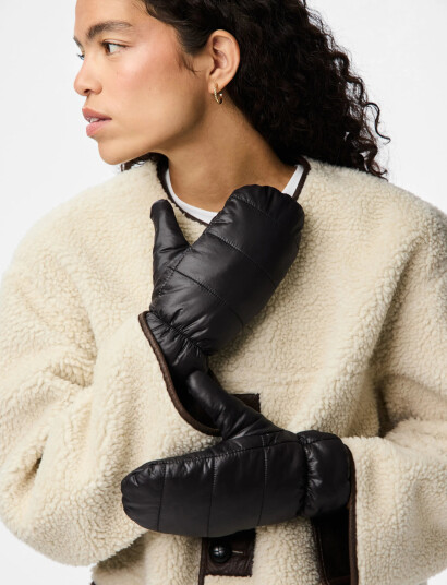 Pieces Pcjolara Mittens Fp Bc - Black - L Pieces Pcjolara Mittens Fp Bc - Black - L