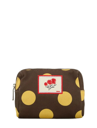 Becksöndergaard Maxi Polka Canvas Pouch Bag Brown ONE SIZE
