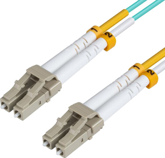 MicroConnect 0.5m OM3 Fiberoptisk Nettverkskabel LC/UPC Oransje