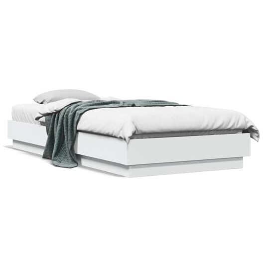 Sengeramme med LED-lys hvit 100x200 cm 8721012285576