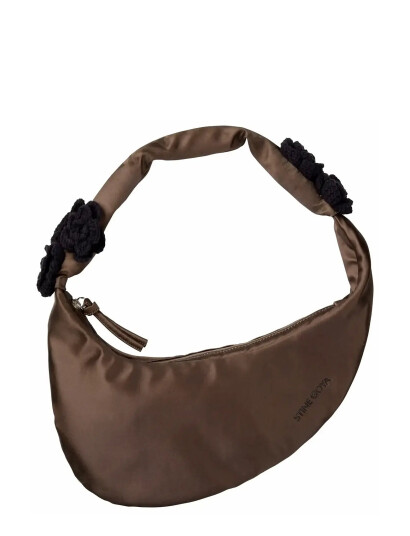STINE GOYA 2163 Satchel Crochet Flower Satche Brown ONE SIZE STINE GOYA 2163 Satchel Crochet Flower Satche Brown ONE SIZE