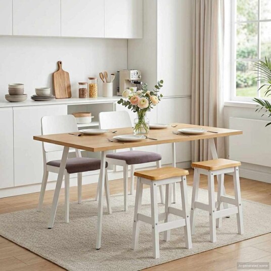 VidaXL Høy Barstol EKAI 2 pcs Hvit 40 x 29 x 63 cm Heltre furu VidaXL Høy Barstol EKAI 2 pcs Hvit 40 x 29 x 63 cm Heltre furu