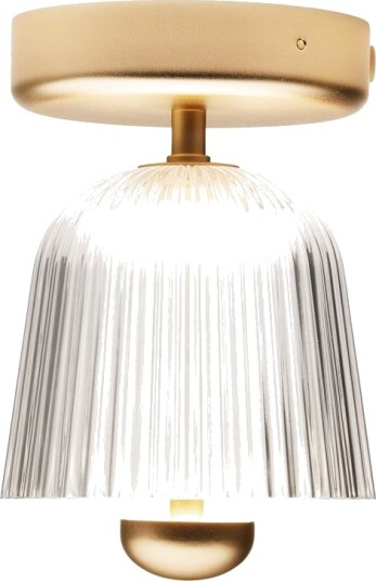 Asteea Taklampe Satin Brass / Klar Asteea Taklampe Satin Brass / Klar