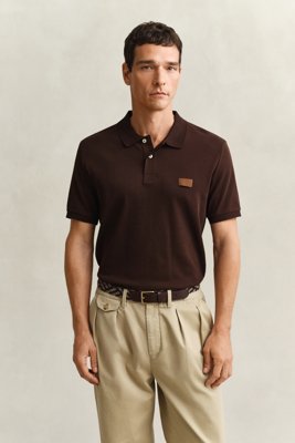 GANT Interlock Ss Polo Brown L GANT Interlock Ss Polo Brown L