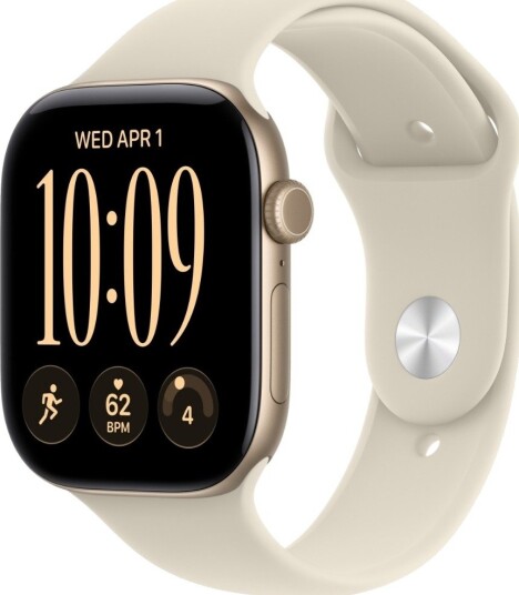 Apple Watch Series 12 46mm CEL (lys gull aluminium/sand Sport Band) S/M Apple Watch Series 12 46mm CEL (lys gull aluminium/sand Sport Band) S/M