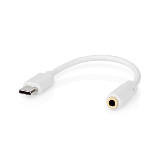Nedis USB-C™ Adapter | USB 2.0 | USB-C™ Hann | 3.5 mm Hun | 0.10 m | Rund | Nikkel belagt | PVC | Hvit | Boks