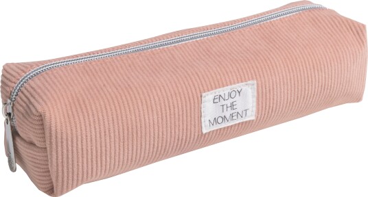 Pennal kordfløyel velvet rosa