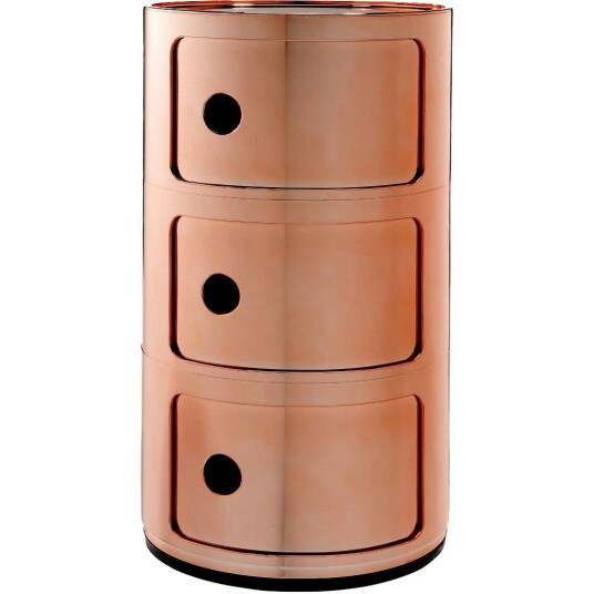 Kartell Componibili Metal Oppbevaring med 3 Rom Kobber Kartell Componibili Metal Oppbevaring med 3 Rom Kobber