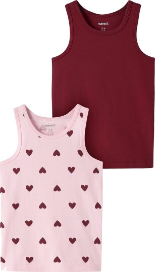 Name It Nmftank Top 2P Cutie Heart Noos Pink 116