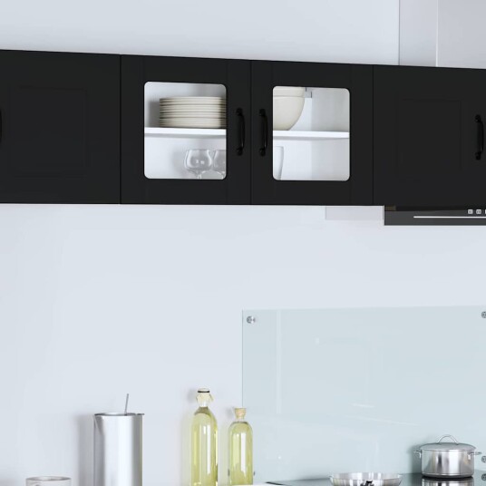Kjøkkenskap Svart 80 x 31 x 40 cm Konstruert tre Kjøkkenskap Svart 80 x 31 x 40 cm Konstruert tre