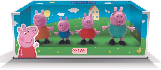 Comansi Peppa Gris Figursett med 4 Figurer - Peppa, George, Mommy Pig, Daddy Pig Comansi Peppa Gris Figursett med 4 Figurer - Peppa, George, Mommy Pig, Daddy Pig
