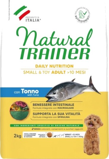 Natural Trainer Tørrfôr Adult Small & Toy Med Tunfisk Og Ris 2 kg