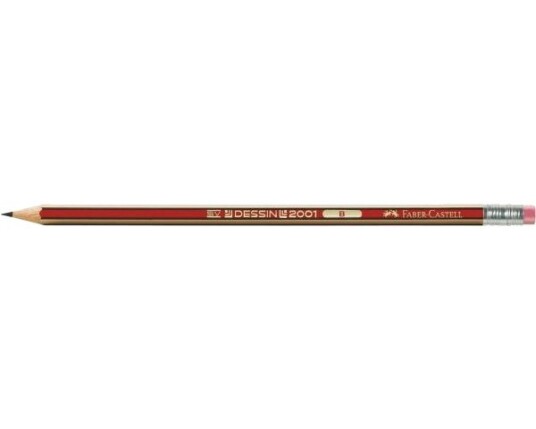 Faber-Castell Dessin 2001 - Blyant - B - Med Viskelær