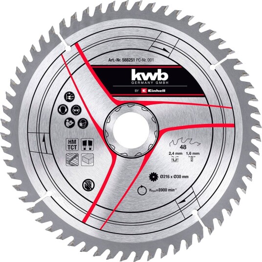 Kwb Sagblad TCT (Ø216/Ø30mm) 60T