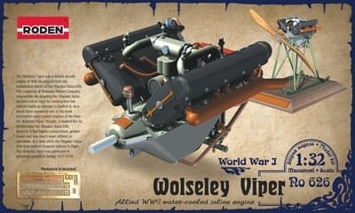 Roden 1/32 WW1 Wolseley W4A Viper Engine 200hp Roden 1/32 WW1 Wolseley W4A Viper Engine 200hp