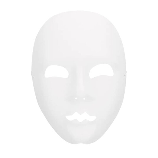 Deluxe Ansiktmaske Mime Hvit