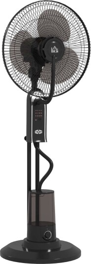 Vannkjølende vifte med luftfukter – 3 hastigheter svart 75 W