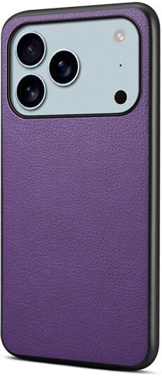 EIDERWOOD iPhone 17 Pro Max Hybrid Plast Deksel med Skinntekstur – Lilla