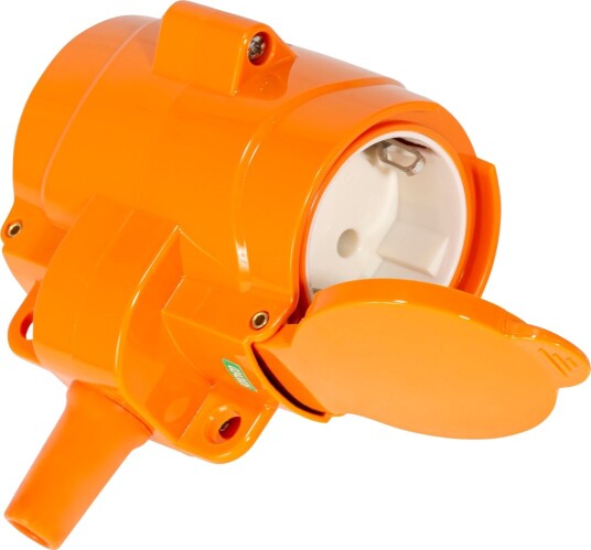 Elitech Skjøtekontakt 2 Veis Med Jord Og Lokk Orange Elitech Skjøtekontakt 2 Veis Med Jord Og Lokk Orange
