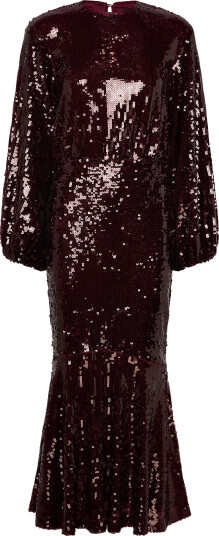 ROTATE Sequins Maxi Dress Burgundy 36 ROTATE Sequins Maxi Dress Burgundy 36