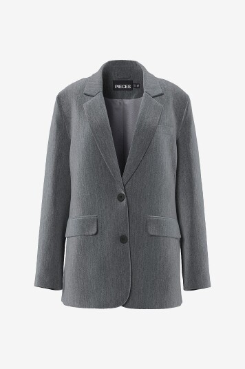 Pieces Dressjakke pcKamil LS Loose Blazer Noos BC Grå