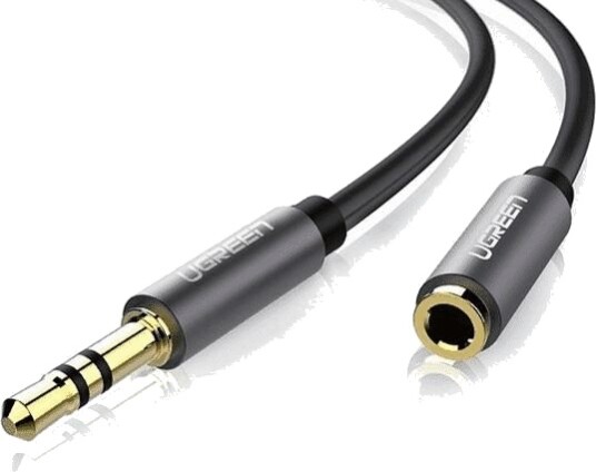 Ugreen Jack 3,5 Mm Jack 3,5 Mm Kabel 1,5 M Svart Ugr550blk