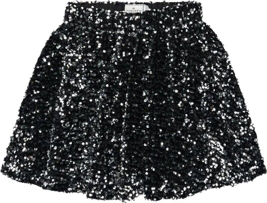 The New Tnyarlin Sequin Skirt BLACK BEAUTY 122/128