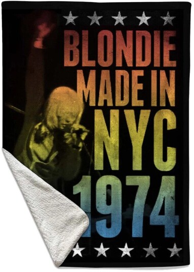 Rocksax Blondie Made In NYC Sherpa Fleece Throw 50 in x 60 in 78899328