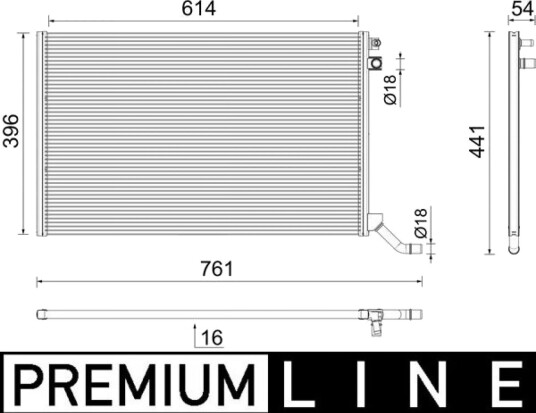 Radiator MAHLE ORIGINAL CR 2445 000P Radiator MAHLE ORIGINAL CR 2445 000P