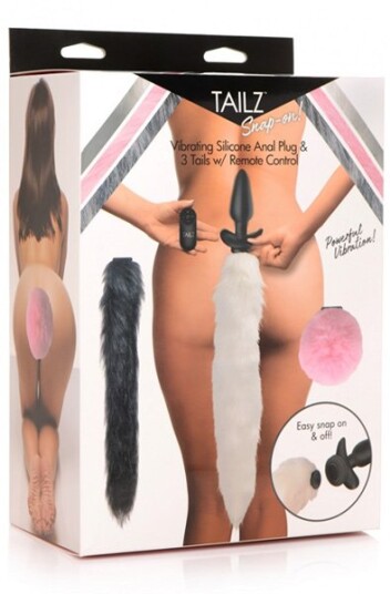Tailz Vibrating Anal Plug & 3 Tails With Remote Control