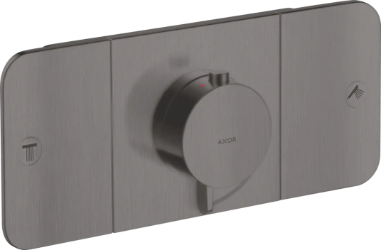 Axor One Termostat, med 2 utløp For innbygging, Børstet Sort Krom Axor One Termostat, med 2 utløp For innbygging, Børstet Sort Krom