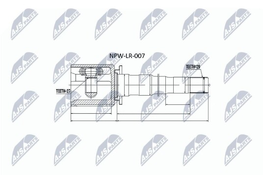 Nty Drivknute drivaksel NTY NPW LR 007