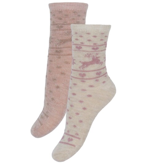 Minymo Winter Wool Socks 2-Pack Pink 15\18 Minymo Winter Wool Socks 2-Pack Pink 15\18