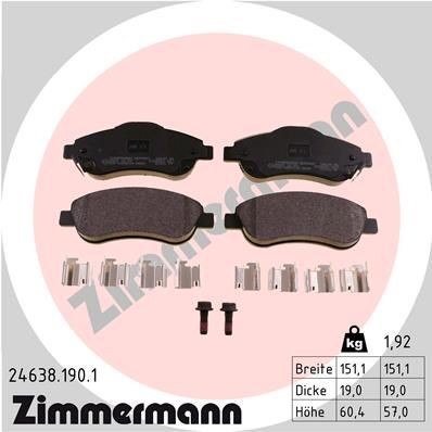 Bremseklosser ZIMMERMANN 24638.190.1 Bremseklosser ZIMMERMANN 24638.190.1