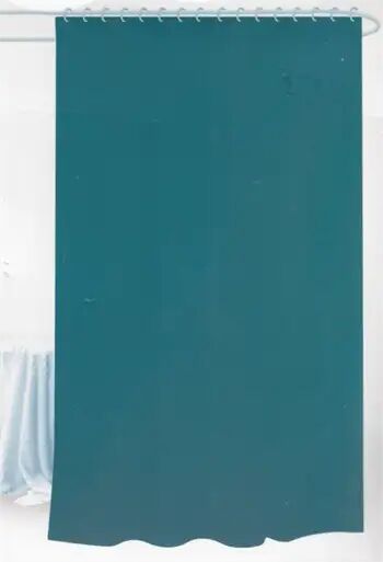 Home-tex Dusjforheng - 180x180 cm - Petroleum - Klar til oppheng.