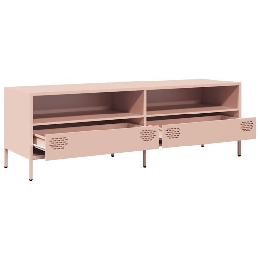 TV-benk rosa 135x39x43,5 cm kaldvalset stål 8721102930928 TV-benk rosa 135x39x43,5 cm kaldvalset stål 8721102930928