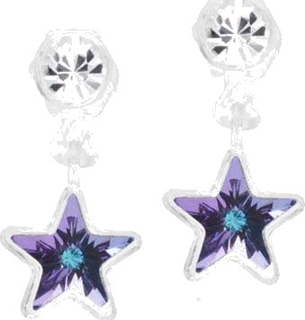 Blomdahl MP Pendant Star 4/6 mm Crystal/lilac shimmer