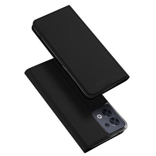 Dux Ducis Dux Ducis Skin Pro Veske Til Oppo Reno 8 Deksel Med Klaff Kort Lommebokstativ Sort