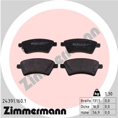 Bremseklosser ZIMMERMANN 24391.160.1