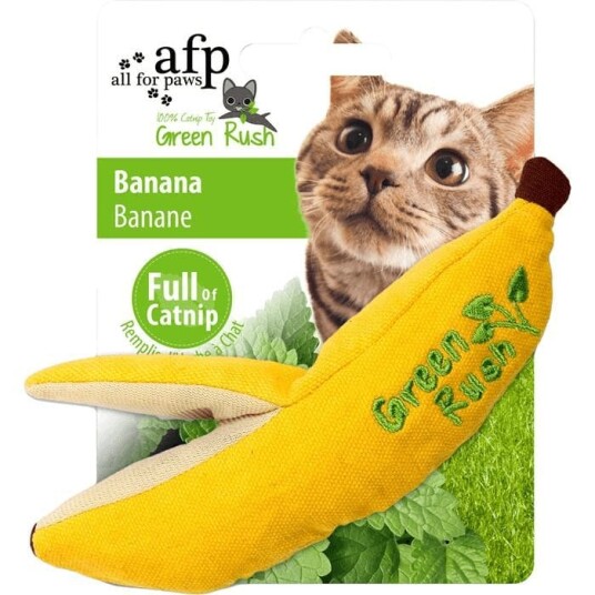Green Rush Banan Med Catnip 16X6.5X3cm Green Rush Banan Med Catnip 16X6.5X3cm