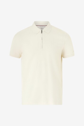 Tommy Hilfiger Pologenser DC Performance Zip Polo Hvit