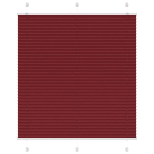 Plisségardin Bordeaux Rød 115x150 cm Stoff Bredde 114,4