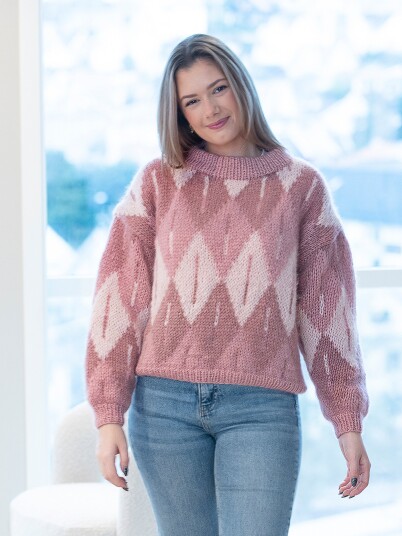 Viking Garn 2305 06 Diamonds Genser