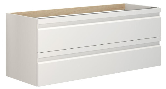 Dansani Inzo Underskap m/2 skuffer 120x44x48 cm Int.grep Hvit Matt Lakk