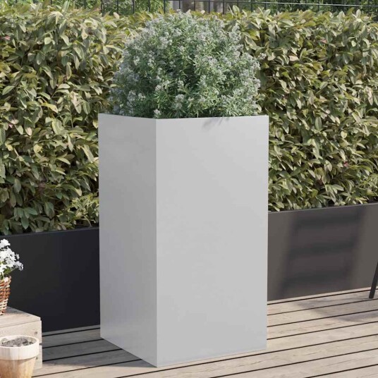 Plantekasse sølv 42x38x75 cm rustfritt stål