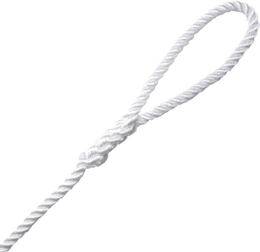 Robline 3-slått fortøyningsline hvit - 16 mm - 10 m
