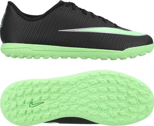 Nike Mercurial Vapor 17 Club Tf Shadow   Svart/illusion Green Barn   Turf (Tf) størrelse 32